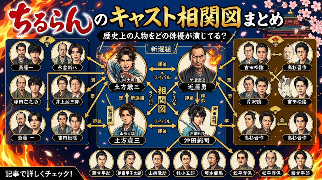 ちるらんのキャスト相関図まとめ