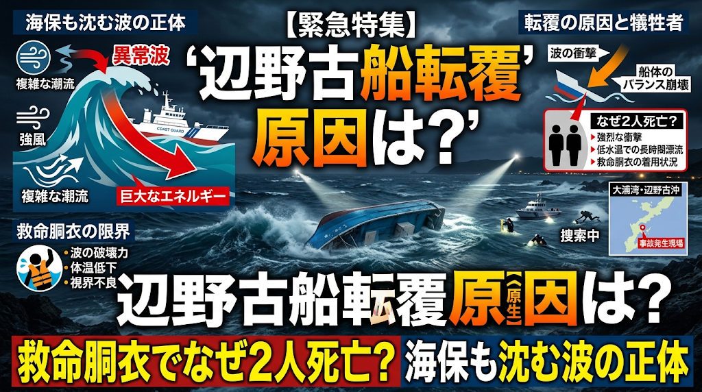 辺野古船転覆の原因は？救命胴衣でなぜ2人死亡？