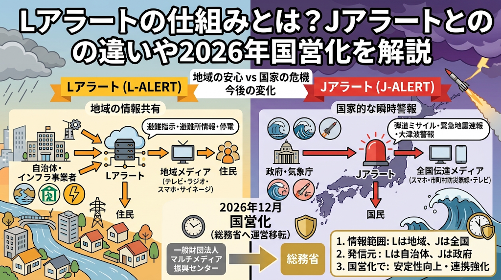 Lアラートの仕組みとは？Jアラートとの違い