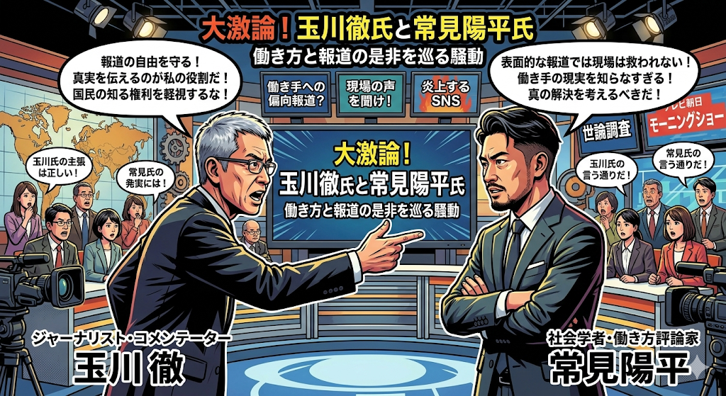 玉川徹氏と常見陽平氏が大激論！
