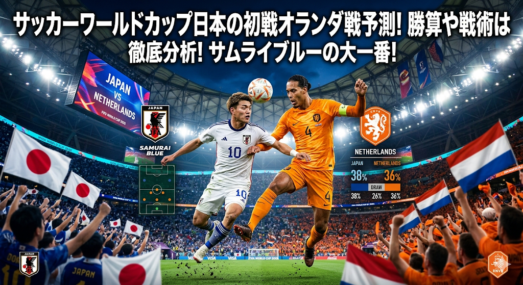 サッカーワールドカップ日本の初戦オランダ戦予測