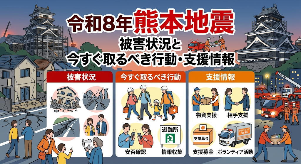 令和8年熊本地震の被害状況と今すぐ取るべき行動・支援情報