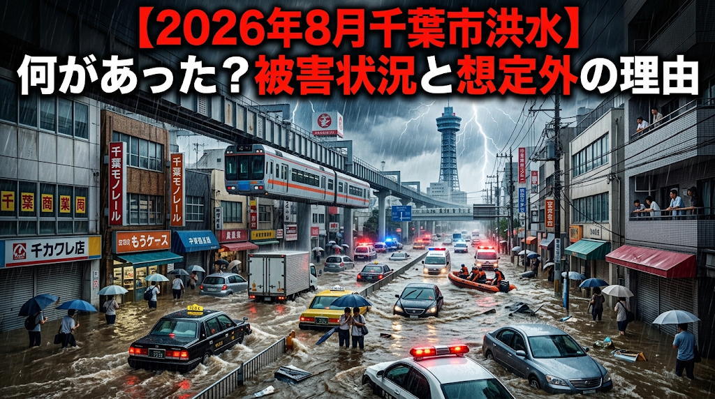 【2026年8月千葉市洪水】何があった？被害状況と想定外の理由