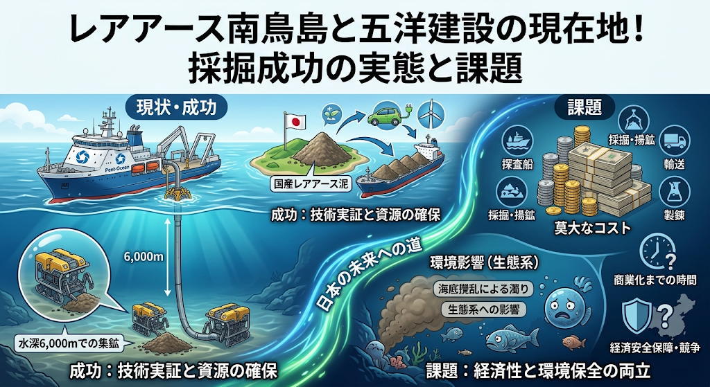 レアアース南鳥島と五洋建設の現在地