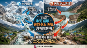 ネパール土石流の原因は？氷河崩壊と天然ダム決壊