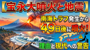【宝永大噴火と地震】南海トラフ発生から49日後に噴火！