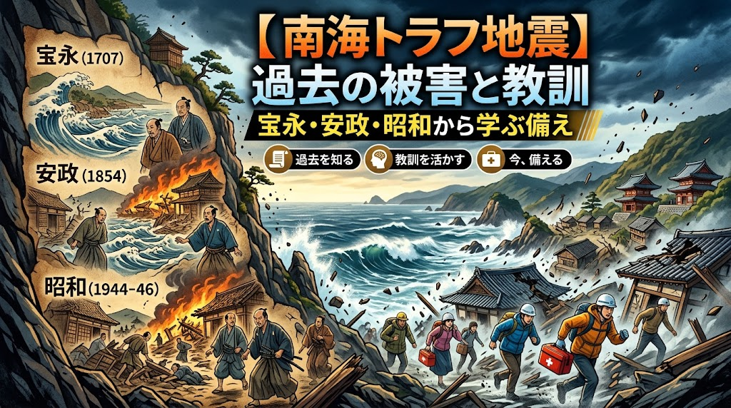 【南海トラフ地震】過去の被害と教訓｜宝永・安政・昭和から学ぶ備え