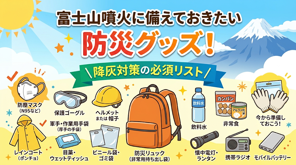富士山噴火に備えておきたい防災グッズとは？降灰対策の必須リスト