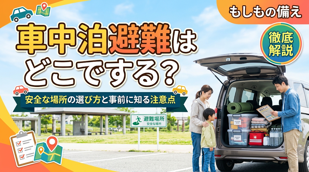 車中泊避難はどこでする？安全な場所の選び方と事前に知る注意点