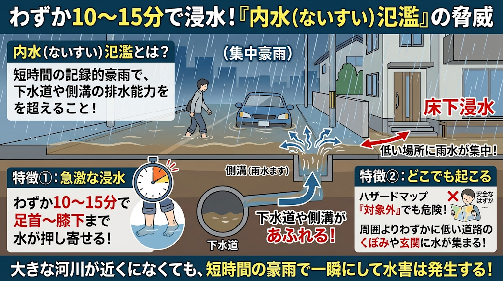 内水氾濫の恐怖
