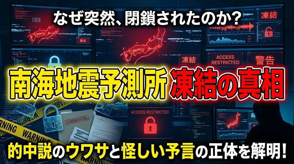 南海地震予測所の凍結理由は？