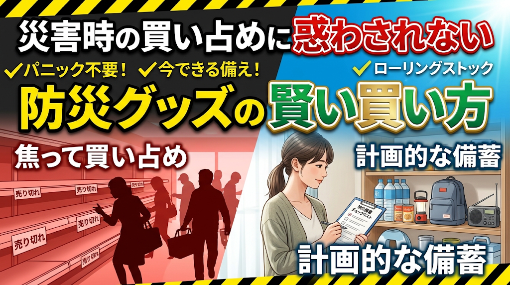 災害時の買い占めに惑わされない防災グッズの賢い買い方
