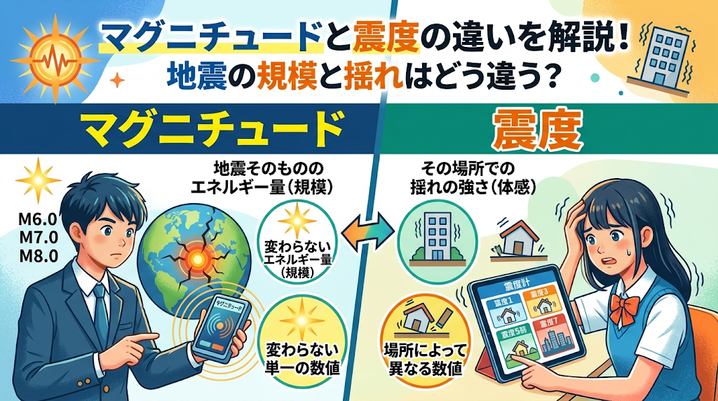 マグニチュードと震度の違いを解説！地震の規模と揺れはどう違う？