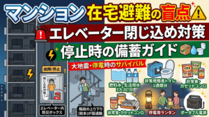 マンション在宅避難の盲点｜エレベーター閉じ込め対策と停止時の備蓄ガイド