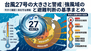 台風27号の大きさと警戒｜強風域の範囲と避難判断の基準まとめ