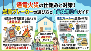 通電火災の仕組みと対策・感震ブレーカーの選び方と自治体補助金ガイド