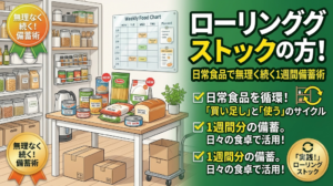 ローリングストックのやり方｜日常食品で無理なく続く1週間備蓄術