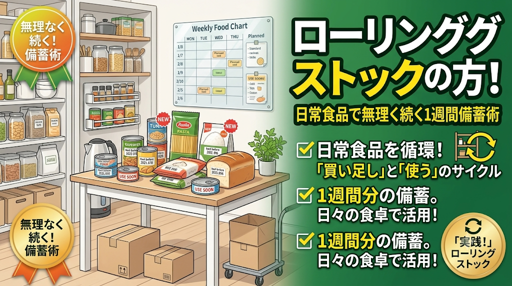 ローリングストックのやり方｜日常食品で無理なく続く1週間備蓄術