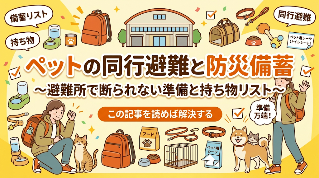 ペットの同行避難と防災備蓄｜避難所で断られない準備と持ち物リスト