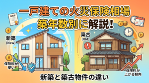 一戸建ての火災保険相場を築年数別に解説！新築と築古物件の違い